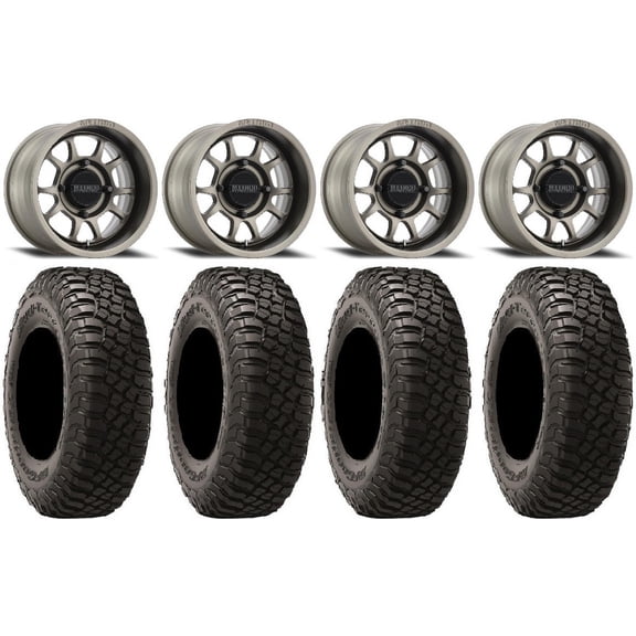 Method 409 15" Grey (5+2) Wheels 32" BFG KM3 Tires Sportsman RZR Ranger