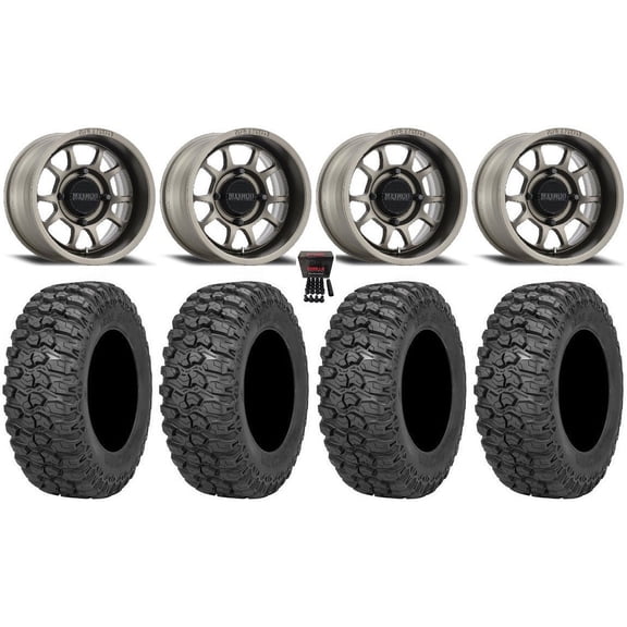 Method 409 15" Grey (5+2) Wheels 32" Trail Saw 2.0 Tires Sportsman RZR Ranger