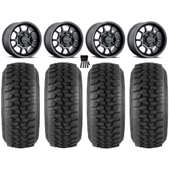 Method 409 15" Wheel Black 30" Desert Series Tires Can-Am Maverick R