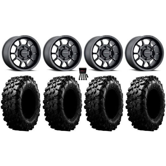 Method 409 15" Wheel Black 32" Carnivore Tires Can-Am Maverick R