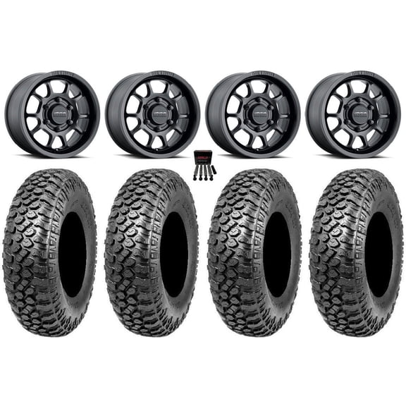 Method 409 15" Wheel Black 32" RAZR XT Tires Can-Am Maverick R