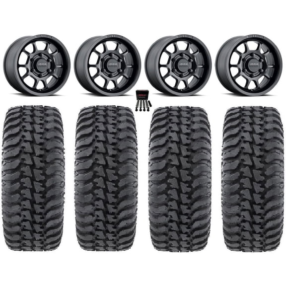 Method 409 15" Wheel Black 32" Regulator Tires Can-Am Maverick R