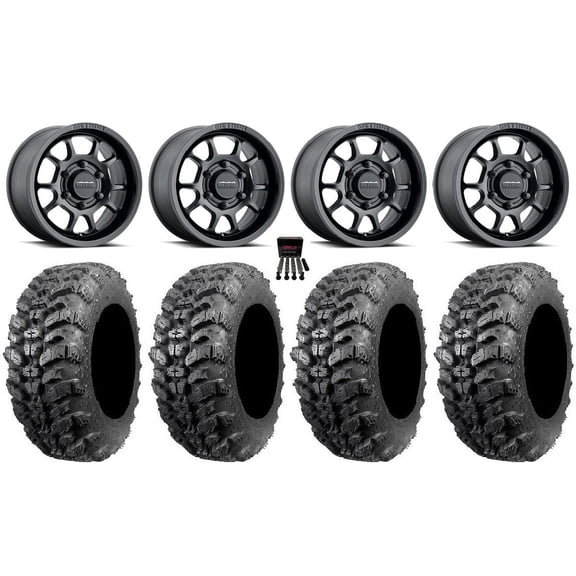 Method 409 15" Wheel Black 32" Sniper 920 Tires Can-Am Maverick R