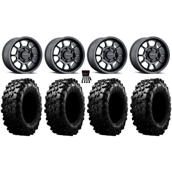 Method 409 15" Wheel Black 33" Carnivore Tires Can-Am Maverick R