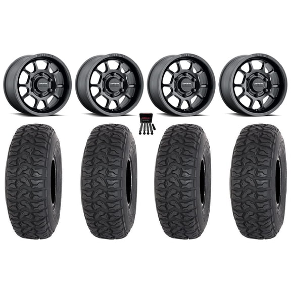 Method 409 15" Wheel Black 33" Chicane LT Tires Can-Am Maverick R