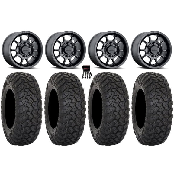 Method 409 15" Wheel Black 33" RT320 Tires Can-Am Maverick R