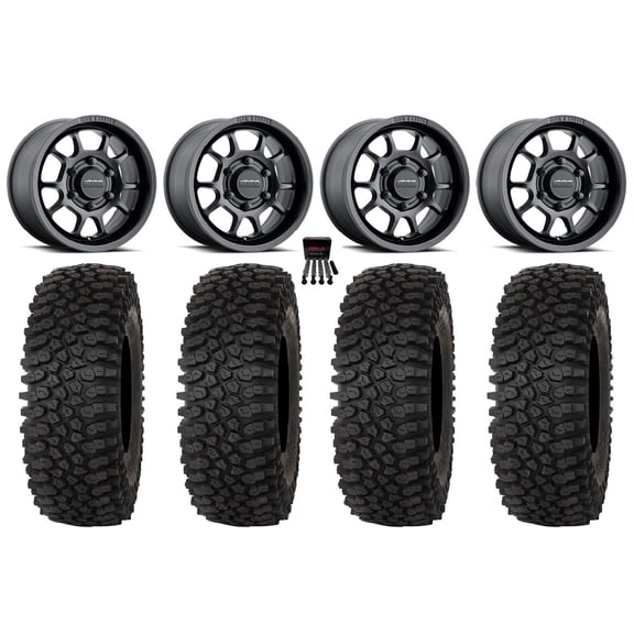 Method 409 15" Wheel Black 33" Roctane STX Tires Can-Am Maverick R