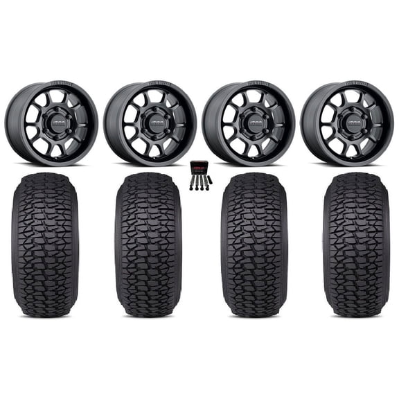 Method 409 15" Wheel Black 35" Regulator 2 Tires Can-Am Maverick R