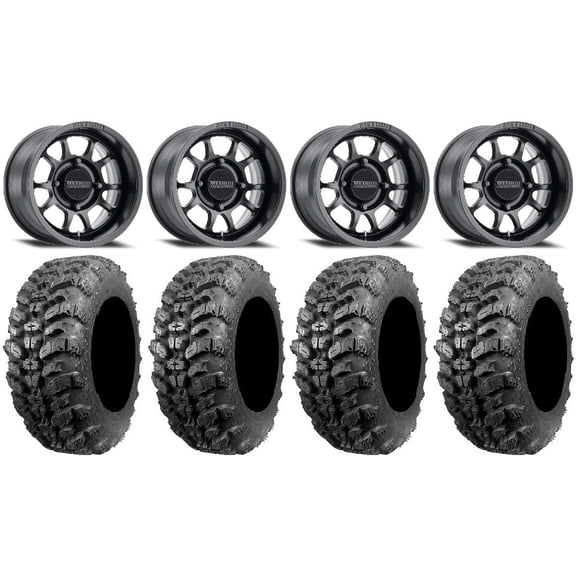 Method 409 15" Wheels Black (4+3) 32" Sniper 920 Tires Can-Am Commander Maverick Renegade Outlander Defender