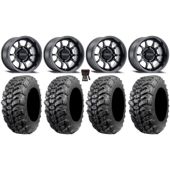 Method 409 15" Wheels Black (5+2) 32" Sniper 920 Tires Can-Am Commander Maverick Renegade Outlander Defender