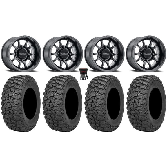 Method 409 15" Wheels Black (5+2) 35" Trail Saw 2.0 Tires Can-Am Commander Maverick Renegade Outlander Defender