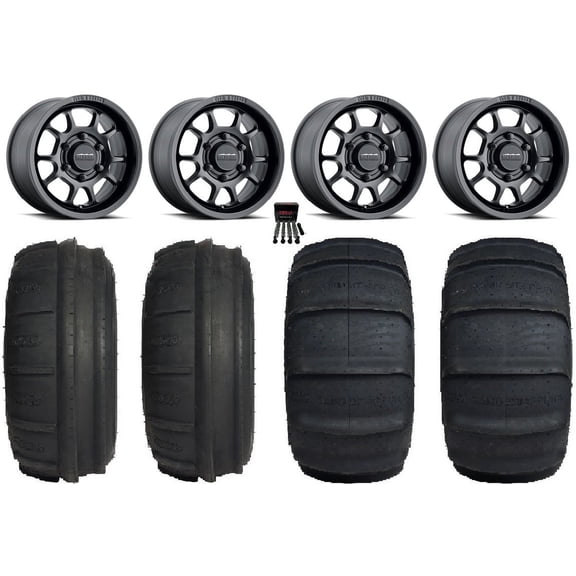 Method 409 15" Wheels Black (5+2/5+5) 32"Sand Stripper TT/XLHP Tires MaverickR