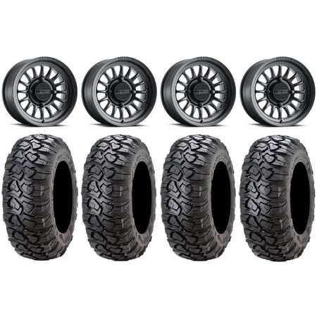 Method 411 14" Black Wheels 31" Ultracross Tires Can-Am Maverick X3 / Honda Pioneer 1000 / Talon