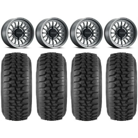 Method 411 14" Titanium Wheels 30" Desert Series Tires Sportsman RZR Ranger