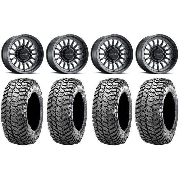 Method 411 15" Black (4+3) Wheels 29" Liberty Tires Polaris RZR XP 1000 / PRO XP / Ranger XP 900/1000