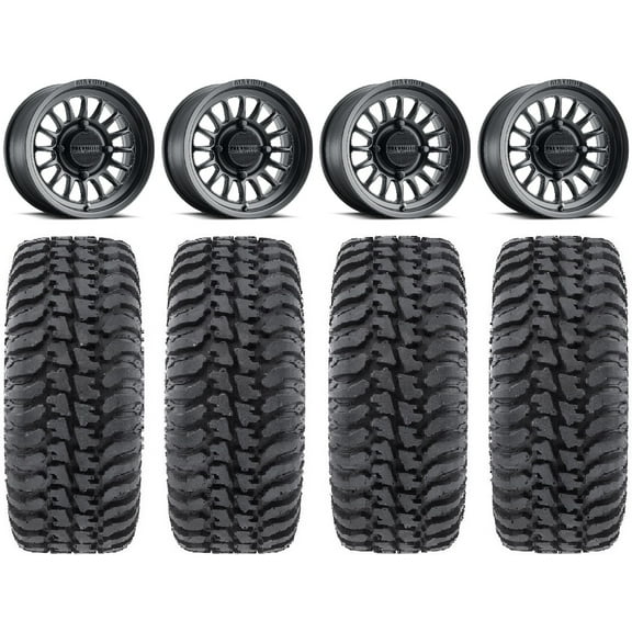 Method 411 15" Black (4+3) Wheels 30" Regulator Tires Sportsman RZR Ranger