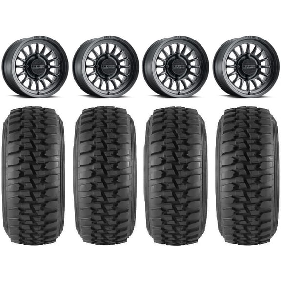 Method 411 15" Black (4+3) Wheels 32" DS Soft Tires Sportsman RZR Ranger