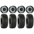 thumbnail image 1 of Method 411 15" Black (4+3) Wheels 33" XC450 Tires Can-Am Maverick X3 / Honda Pioneer 1000 / Talon, 1 of 4