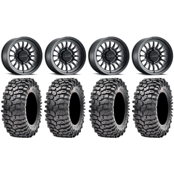 Method 411 15" Black (4+3) Wheels 35" Roxxzilla Tires Sportsman RZR Ranger