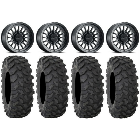 Method 411 15" Black (4+3) Wheels 35" XTR370 Tires Polaris RZR XP 1000 / PRO XP / Ranger XP 900/1000