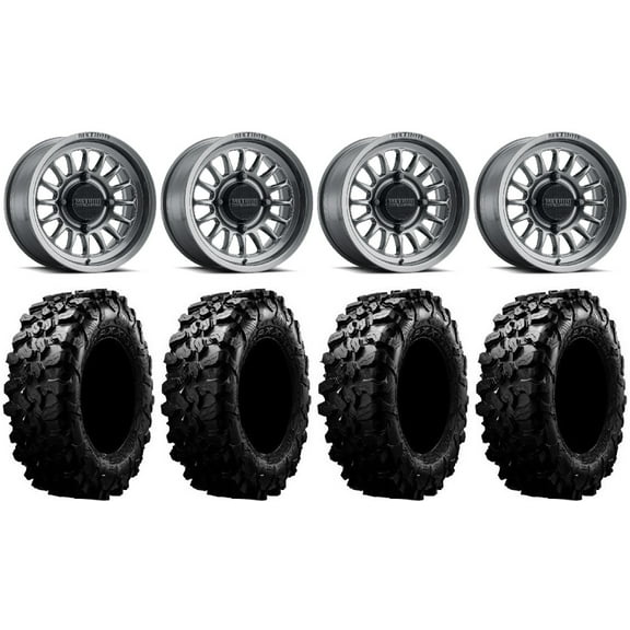 Method 411 15" Ti (4+3) Wheels 32" Carnivore Tires Polaris RZR XP 1000 / PRO XP / Ranger XP 900/1000