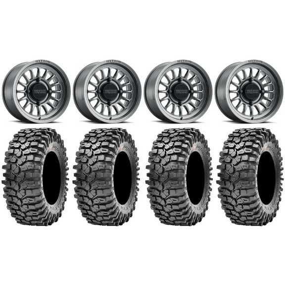 Method 411 15" Ti (4+3) Wheels 32" Roxxzilla Tires Polaris RZR XP 1000 / PRO XP / Ranger XP 900/1000