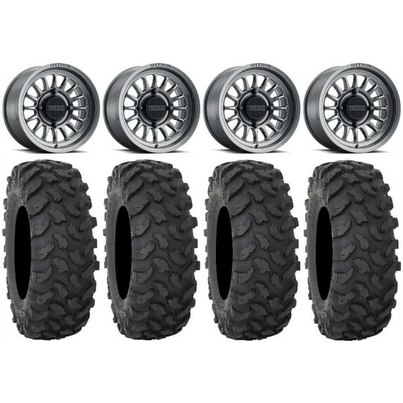 Method 411 15" Ti (4+3) Wheels 33" XTR370 Tires Sportsman RZR Ranger