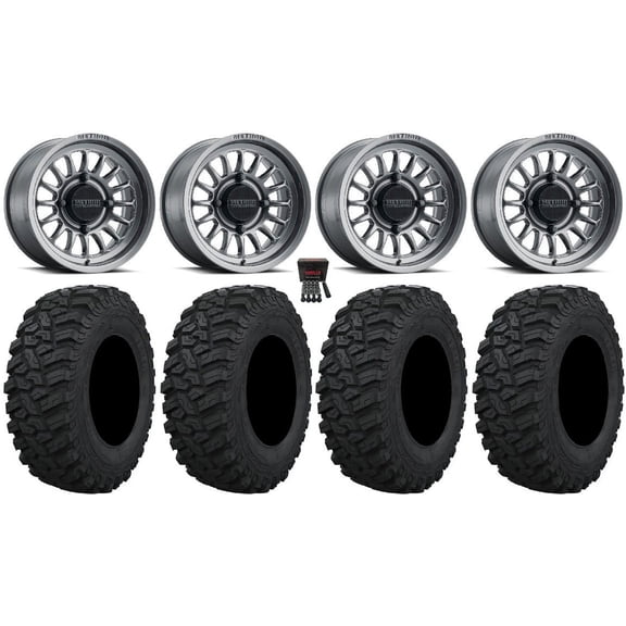 Method 411 15" Ti (5+2) Wheels 33" Trekker Tires Sportsman RZR Ranger