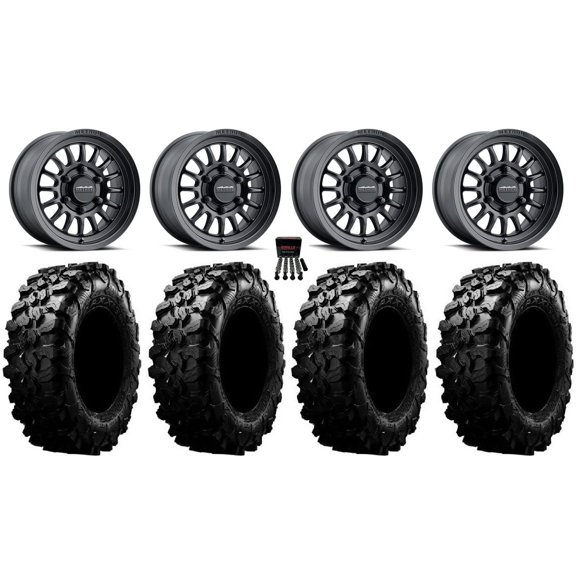 Method 411 15" Wheel Black 31" Carnivore Tires Can-Am Maverick R