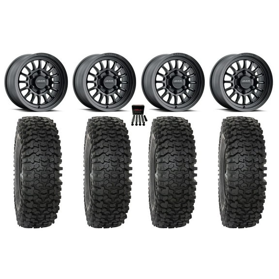 Method 411 15" Wheel Black 32" RC500S Sticky Tires Can-Am Maverick R