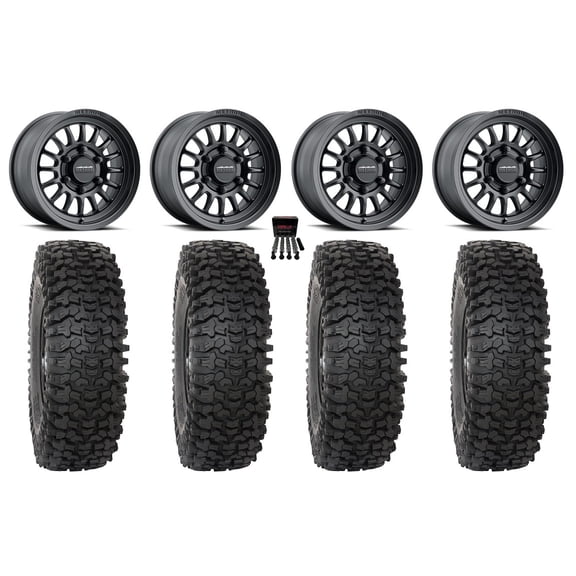 Method 411 15" Wheel Black 33" RC500S Sticky Tires Can-Am Maverick R