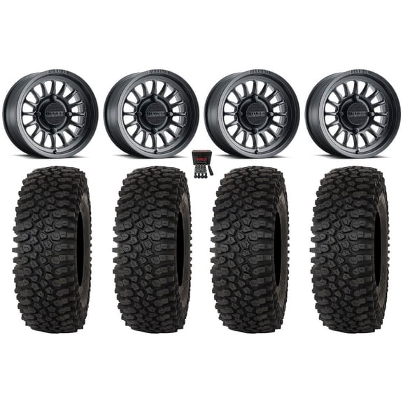 Method 411 15" Wheels Black (5+2) 33" Roctane STX Tires Polaris RZR XP 1000 / PRO XP / Ranger XP 900/1000