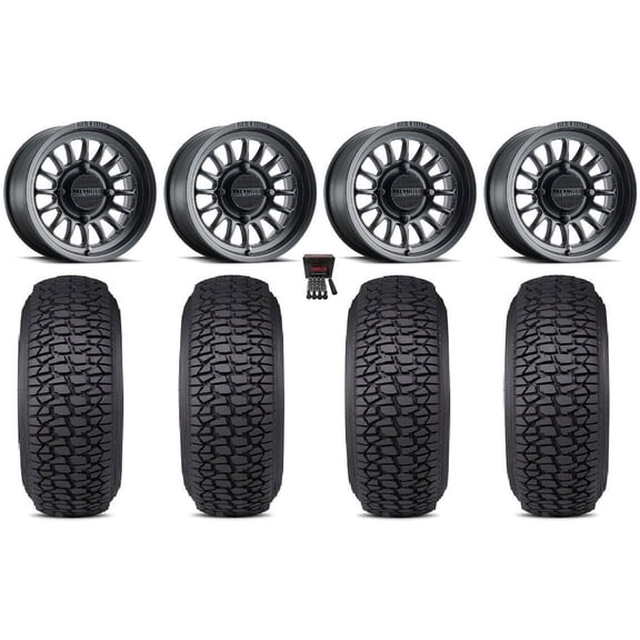 Method 411 15" Wheels Black (5+2) 35" Regulator 2 Tires Sportsman RZR Ranger
