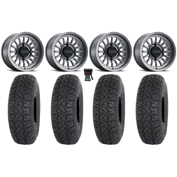 Method 411 15" Wheels Ti (5+2) 35" Chicane LT Tires Can-Am Commander Maverick Renegade Outlander Defender