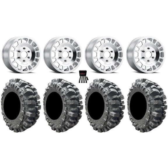 Method 412 15" Wheels Machined 30" Bogger Tires Can-Am Maverick R