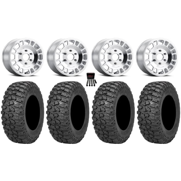 Method 412 15" Wheels Machined 32" Trail Saw 2.0 Tires Can-Am Maverick R