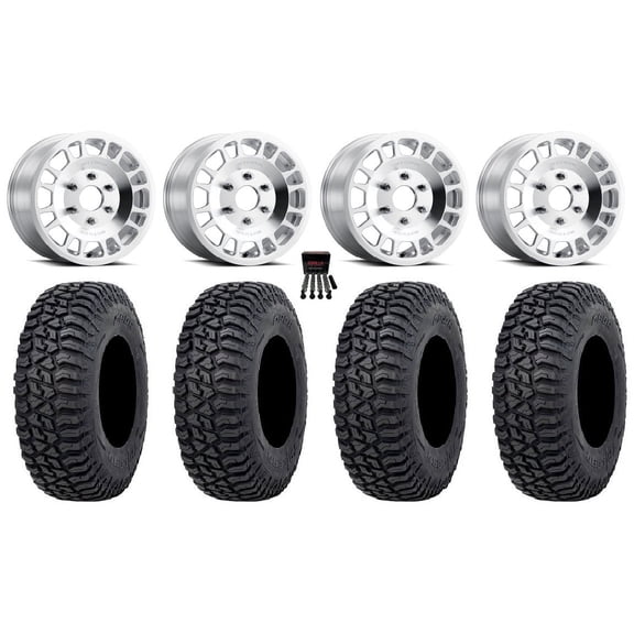 Method 412 15" Wheels Machined 32" Tricera Tires Can-Am Maverick R