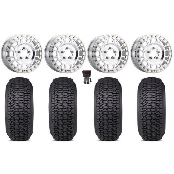 Method 412 15x6 Wheels Raw (5+1) 32" Regulator 2 Tires Polaris RZR Turbo R & Pro R Ranger 1500 Xpedition