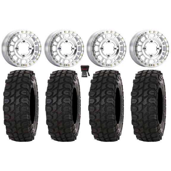 Method 412 15x6 Wheels Raw (5+1) 35" XComp ATR Tires Can-Am Commander Maverick Renegade Outlander Defender