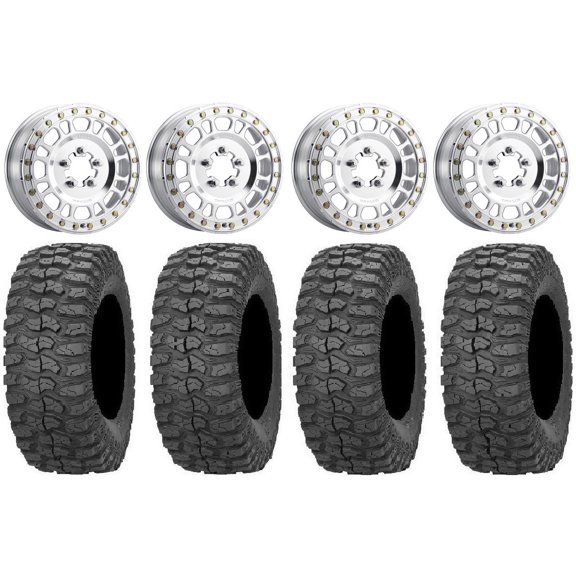 Method 412 Bdlk 15" Wheels 32" Rock-A-Billy Tires Polaris RZR Turbo R & Pro R Ranger 1500 Xpedition