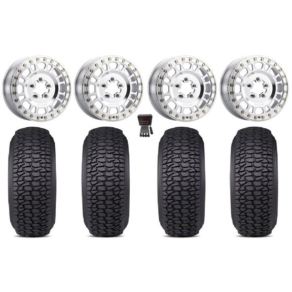 Method 412 Bdlk 15" Wheels Raw 32" Regulator 2 Tires Polaris RZR Turbo R & Pro R Ranger 1500 Xpedition