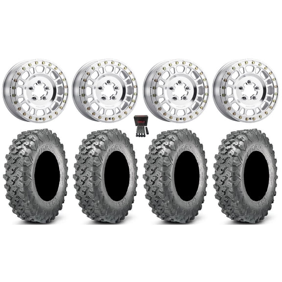 Method 412 Beadlock 15" Wheels Raw 35" Lynx SXS Tires Polaris RZR Turbo R & Pro R Ranger 1500 Xpedition