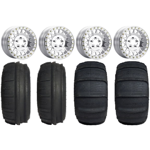 Method 413 15" Wheels 5+2/5+5 32" SandStripperTT/XLHP Tires Polaris RZR Turbo R & Pro R Ranger 1500 Xpedition