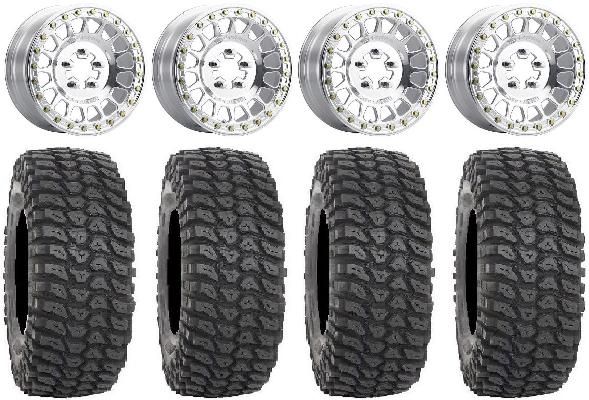 Method 413 Beadlock 15" Wheels Pol 35" XCR350 Tires Polaris RZR Turbo R & Pro R Ranger 1500