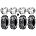 thumbnail image 1 of Method 413 Beadlock 15" Wheels Polished 32" Roxxzilla 396 Tires Can-Am Maverick R, 1 of 4