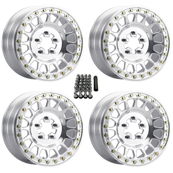 Method 413 Beadlock Wheels Pol (5+2/6+4) 15" Polaris RZR Turbo R & Pro R Ranger 1500 Xpedition