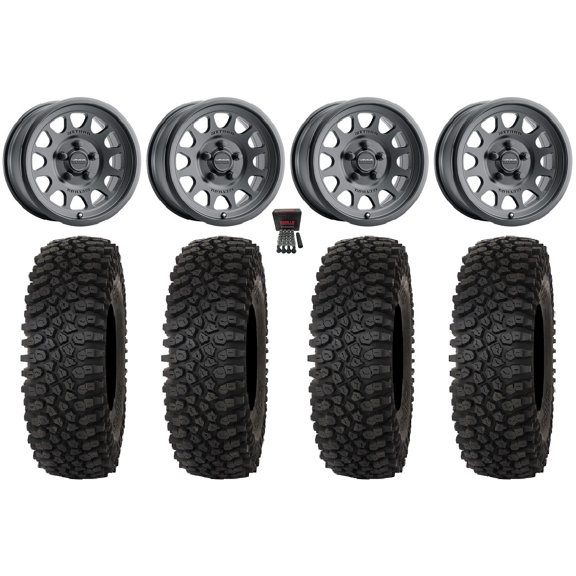 Method 414 15" Wheels Bk +13mm 32" Roctane ST Tires Polaris RZR Turbo R & Pro R Ranger 1500 Xpedition
