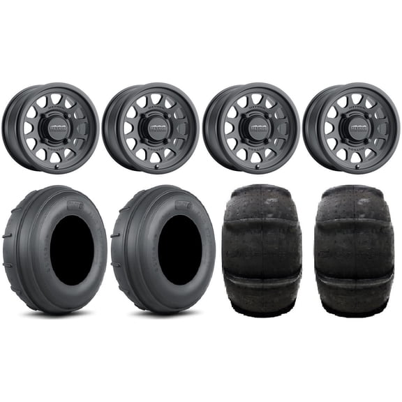 Method 414 15" Wheels Bk +38mm/+25mm 30" Sand Stripper TT/XL Tires Can-Am Maverick X3 / Honda Pioneer 1000 / Talon