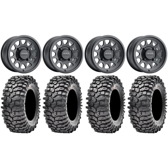 Method 414 15" Wheels Black +13mm 32" Roxxzilla Tires Can-Am Commander Maverick Renegade Outlander Defender