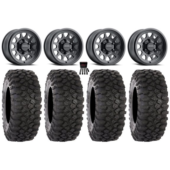 Method 414 15" Wheels Black 30" XC450 Tires Can-Am Maverick R